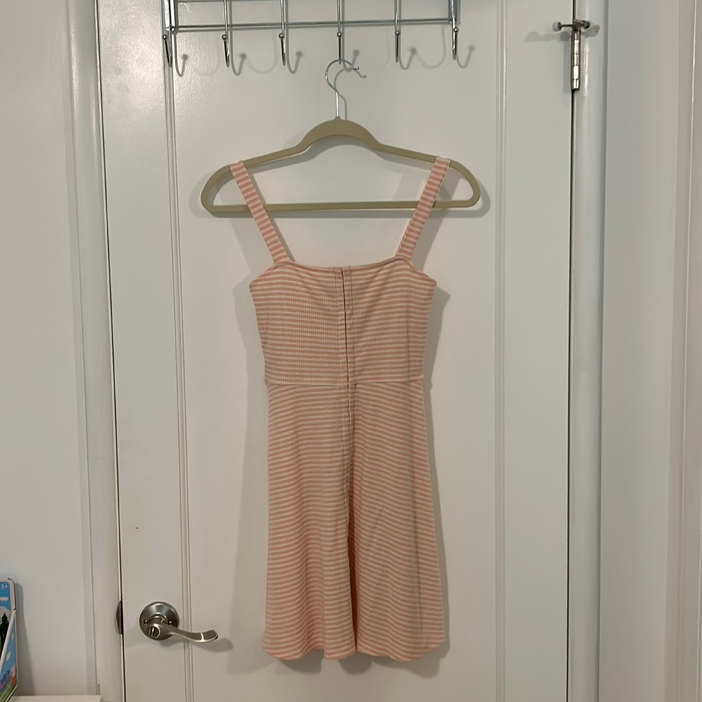 Forever 22 Pink and White Stripe Mini Dress Size Small